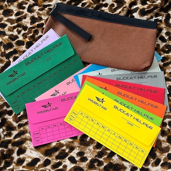 Brand New Cash Envelopes Budget Helper System Zippered Pouch Receipts Organizer - Picture 13 of 13